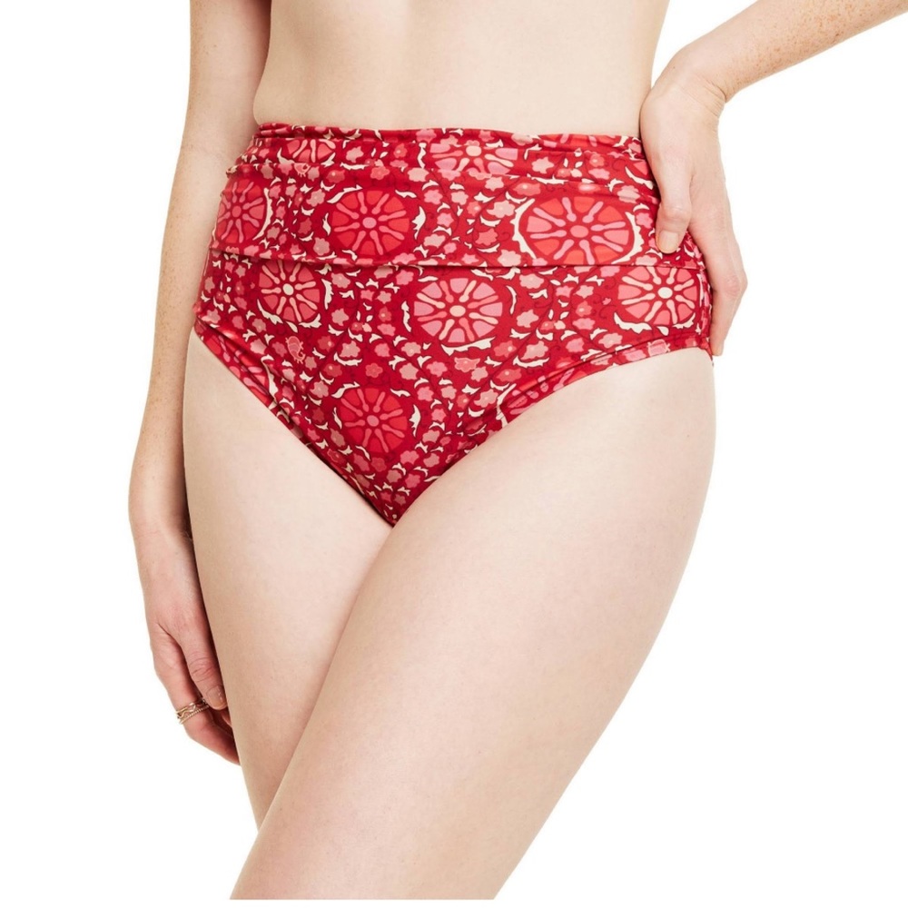NEW NWT RHODE x Target High rise medium coverage red bikini bottom size 1X